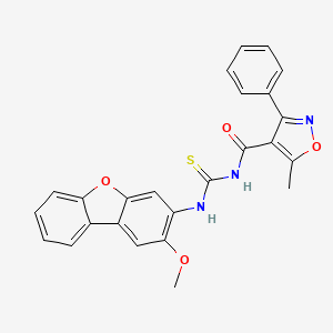 N-(2-METHOXYDIBENZO[B,D]FURAN-3-YL)-N'-[(5-METHYL-3-PHENYL-4-ISOXAZOLYL)CARBONYL]THIOUREA