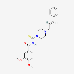 N~1~-[(4-CINNAMYLPIPERAZINO)CARBOTHIOYL]-3,4-DIMETHOXYBENZAMIDE