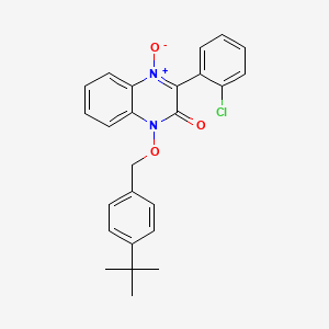 molecular formula C25H23ClN2O3 B4150504 1-[(4-tert-butylbenzyl)oxy]-3-(2-chlorophenyl)-2(1H)-quinoxalinone 4-oxide 