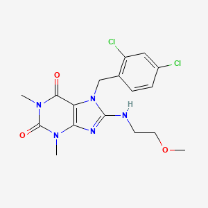 7-[(2,4-Dichlorophenyl)methyl]-8-[(2-methoxyethyl)amino]-1,3-dimethyl-2,3,6,7-tetrahydro-1H-purine-2,6-dione