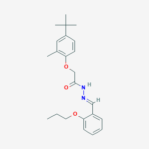 molecular formula C23H30N2O3 B415052 2-(4-tert-butyl-2-methylphenoxy)-N'-(2-propoxybenzylidene)acetohydrazide 