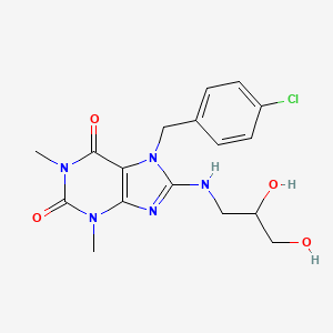 7-(4-chlorobenzyl)-8-[(2,3-dihydroxypropyl)amino]-1,3-dimethyl-3,7-dihydro-1H-purine-2,6-dione