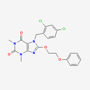 7-(2,4-dichlorobenzyl)-1,3-dimethyl-8-(2-phenoxyethoxy)-3,7-dihydro-1H-purine-2,6-dione