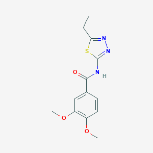 molecular formula C13H15N3O3S B415053 N-(5-ethyl-1,3,4-thiadiazol-2-yl)-3,4-dimethoxybenzamide CAS No. 330445-76-6