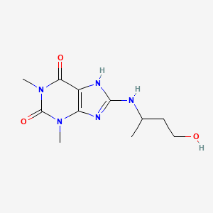 8-[(3-hydroxy-1-methylpropyl)amino]-1,3-dimethyl-3,7-dihydro-1H-purine-2,6-dione