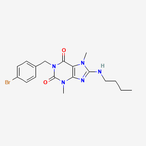 1-[(4-Bromophenyl)methyl]-8-(butylamino)-3,7-dimethylpurine-2,6-dione