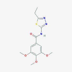 molecular formula C14H17N3O4S B415055 N-(5-ethyl-1,3,4-thiadiazol-2-yl)-3,4,5-trimethoxybenzamide CAS No. 313531-94-1