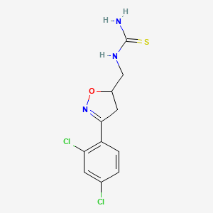 molecular formula C11H11Cl2N3OS B4150551 [3-(2,4-Dichlorophenyl)-4,5-dihydro-1,2-oxazol-5-yl]methylthiourea 