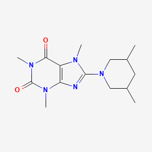 molecular formula C15H23N5O2 B4150569 8-(3,5-dimethyl-1-piperidinyl)-1,3,7-trimethyl-3,7-dihydro-1H-purine-2,6-dione 