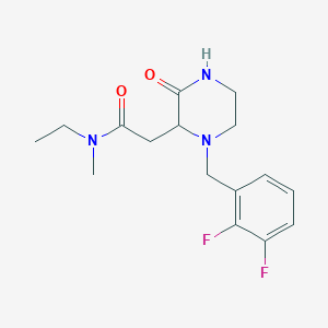 2-[1-[(2,3-difluorophenyl)methyl]-3-oxopiperazin-2-yl]-N-ethyl-N-methylacetamide