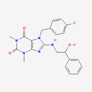 7-(4-fluorobenzyl)-8-[(2-hydroxy-2-phenylethyl)amino]-1,3-dimethyl-3,7-dihydro-1H-purine-2,6-dione