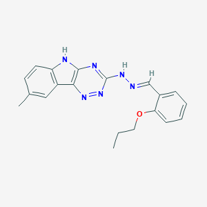 molecular formula C20H20N6O B415060 2-propoxybenzaldehyde (8-methyl-5H-[1,2,4]triazino[5,6-b]indol-3-yl)hydrazone 