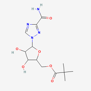 {5-[3-(aminocarbonyl)-1H-1,2,4-triazol-1-yl]-3,4-dihydroxytetrahydro-2-furanyl}methyl pivalate