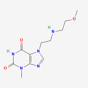 7-{2-[(2-Methoxyethyl)amino]ethyl}-3-methyl-2,3,6,7-tetrahydro-1H-purine-2,6-dione