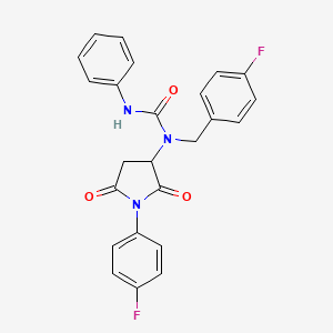 1-[1-(4-Fluorophenyl)-2,5-dioxopyrrolidin-3-yl]-1-[(4-fluorophenyl)methyl]-3-phenylurea