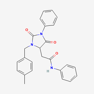 2-{3-[(4-METHYLPHENYL)METHYL]-2,5-DIOXO-1-PHENYLIMIDAZOLIDIN-4-YL}-N-PHENYLACETAMIDE