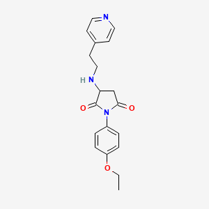 1-(4-ETHOXYPHENYL)-3-{[2-(4-PYRIDYL)ETHYL]AMINO}DIHYDRO-1H-PYRROLE-2,5-DIONE