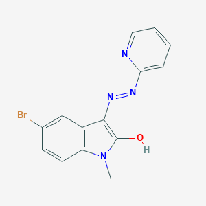 molecular formula C14H11BrN4O B415069 5-bromo-1-methyl-1H-indole-2,3-dione 3-(2-pyridinylhydrazone) 