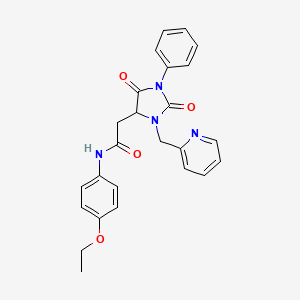 2-[2,5-dioxo-1-phenyl-3-(2-pyridinylmethyl)-4-imidazolidinyl]-N-(4-ethoxyphenyl)acetamide