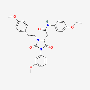 N-(4-ethoxyphenyl)-2-{1-(3-methoxyphenyl)-3-[2-(4-methoxyphenyl)ethyl]-2,5-dioxo-4-imidazolidinyl}acetamide