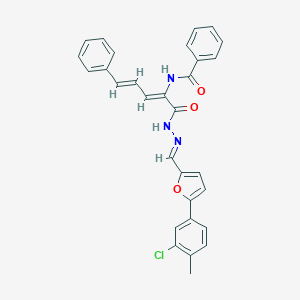 N-{1-[(2-{[5-(3-chloro-4-methylphenyl)-2-furyl]methylene}hydrazino)carbonyl]-4-phenyl-1,3-butadienyl}benzamide