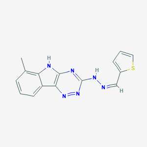 molecular formula C15H12N6S B415077 2-thiophenecarbaldehyde (6-methyl-5H-[1,2,4]triazino[5,6-b]indol-3-yl)hydrazone 
