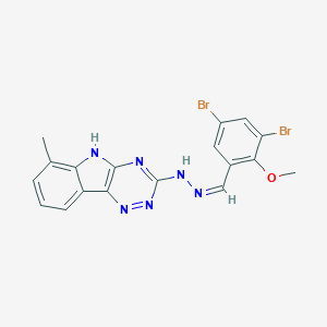 molecular formula C18H14Br2N6O B415079 3,5-dibromo-2-methoxybenzaldehyde (6-methyl-5H-[1,2,4]triazino[5,6-b]indol-3-yl)hydrazone 