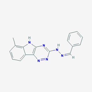 molecular formula C17H14N6 B415080 benzaldehyde (6-methyl-5H-[1,2,4]triazino[5,6-b]indol-3-yl)hydrazone 