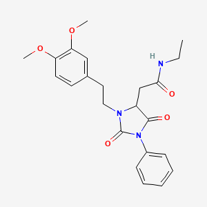 2-{3-[2-(3,4-dimethoxyphenyl)ethyl]-2,5-dioxo-1-phenyl-4-imidazolidinyl}-N-ethylacetamide