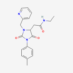 N-ethyl-2-[1-(4-methylphenyl)-2,5-dioxo-3-(2-pyridinylmethyl)-4-imidazolidinyl]acetamide