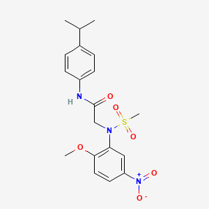 N~1~-(4-isopropylphenyl)-N~2~-(2-methoxy-5-nitrophenyl)-N~2~-(methylsulfonyl)glycinamide