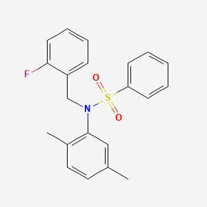 N-(2,5-dimethylphenyl)-N-(2-fluorobenzyl)benzenesulfonamide