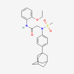 molecular formula C27H34N2O4S B4150916 N~2~-[4-(1-adamantyl)phenyl]-N~1~-(2-ethoxyphenyl)-N~2~-(methylsulfonyl)glycinamide 