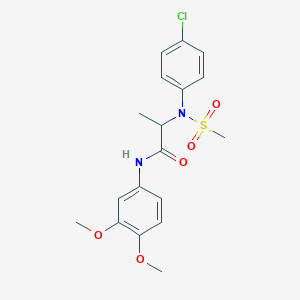 N~2~-(4-chlorophenyl)-N~1~-(3,4-dimethoxyphenyl)-N~2~-(methylsulfonyl)alaninamide