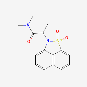 molecular formula C15H16N2O3S B4150980 2-(1,1-dioxido-2H-naphtho[1,8-cd]isothiazol-2-yl)-N,N-dimethylpropanamide 