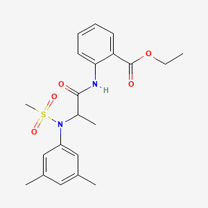 ethyl 2-{[N-(3,5-dimethylphenyl)-N-(methylsulfonyl)alanyl]amino}benzoate