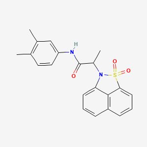 N-(3,4-dimethylphenyl)-2-(1,1-dioxido-2H-naphtho[1,8-cd]isothiazol-2-yl)propanamide