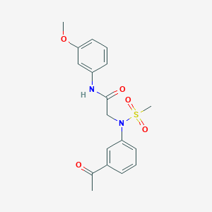 N~2~-(3-acetylphenyl)-N~1~-(3-methoxyphenyl)-N~2~-(methylsulfonyl)glycinamide