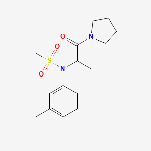 N-(3,4-dimethylphenyl)-N-[1-methyl-2-oxo-2-(1-pyrrolidinyl)ethyl]methanesulfonamide