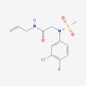 molecular formula C12H14ClFN2O3S B4151048 N~1~-allyl-N~2~-(3-chloro-4-fluorophenyl)-N~2~-(methylsulfonyl)glycinamide 