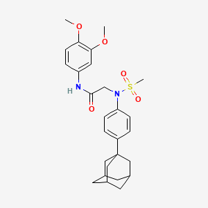 N~2~-[4-(1-adamantyl)phenyl]-N~1~-(3,4-dimethoxyphenyl)-N~2~-(methylsulfonyl)glycinamide