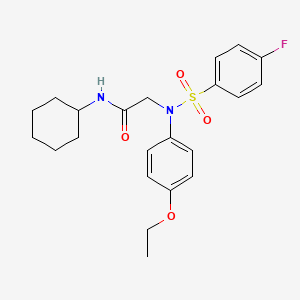 N~1~-cyclohexyl-N~2~-(4-ethoxyphenyl)-N~2~-[(4-fluorophenyl)sulfonyl]glycinamide