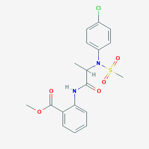 methyl 2-{[N-(4-chlorophenyl)-N-(methylsulfonyl)alanyl]amino}benzoate