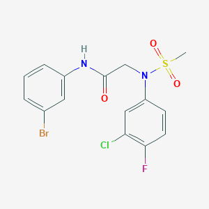 N~1~-(3-bromophenyl)-N~2~-(3-chloro-4-fluorophenyl)-N~2~-(methylsulfonyl)glycinamide