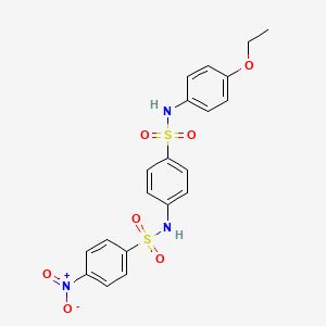 molecular formula C20H19N3O7S2 B4151092 N-(4-{[(4-ethoxyphenyl)amino]sulfonyl}phenyl)-4-nitrobenzenesulfonamide 