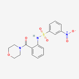 molecular formula C17H17N3O6S B4151095 N-[2-(4-morpholinylcarbonyl)phenyl]-3-nitrobenzenesulfonamide 