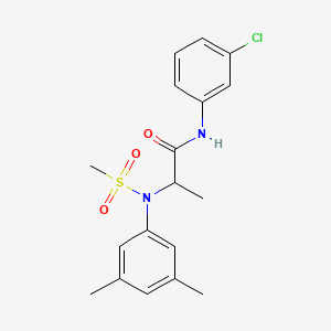 N~1~-(3-chlorophenyl)-N~2~-(3,5-dimethylphenyl)-N~2~-(methylsulfonyl)alaninamide