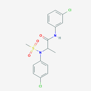 N~1~-(3-chlorophenyl)-N~2~-(4-chlorophenyl)-N~2~-(methylsulfonyl)alaninamide