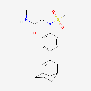 molecular formula C20H28N2O3S B4151139 N~2~-[4-(1-adamantyl)phenyl]-N~1~-methyl-N~2~-(methylsulfonyl)glycinamide 