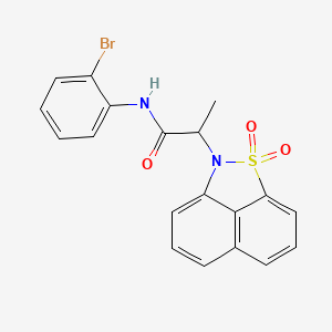 molecular formula C19H15BrN2O3S B4151156 N-(2-bromophenyl)-2-(1,1-dioxido-2H-naphtho[1,8-cd]isothiazol-2-yl)propanamide 